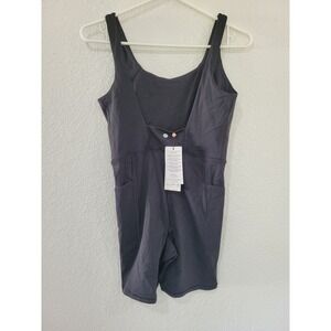 Calia Inspire Short Bodysuit Romper with Pockets Sleeveless Black Womens‎ small
